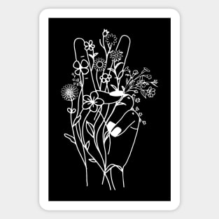 Wildflower Peace Symbol Cottagecore Sticker